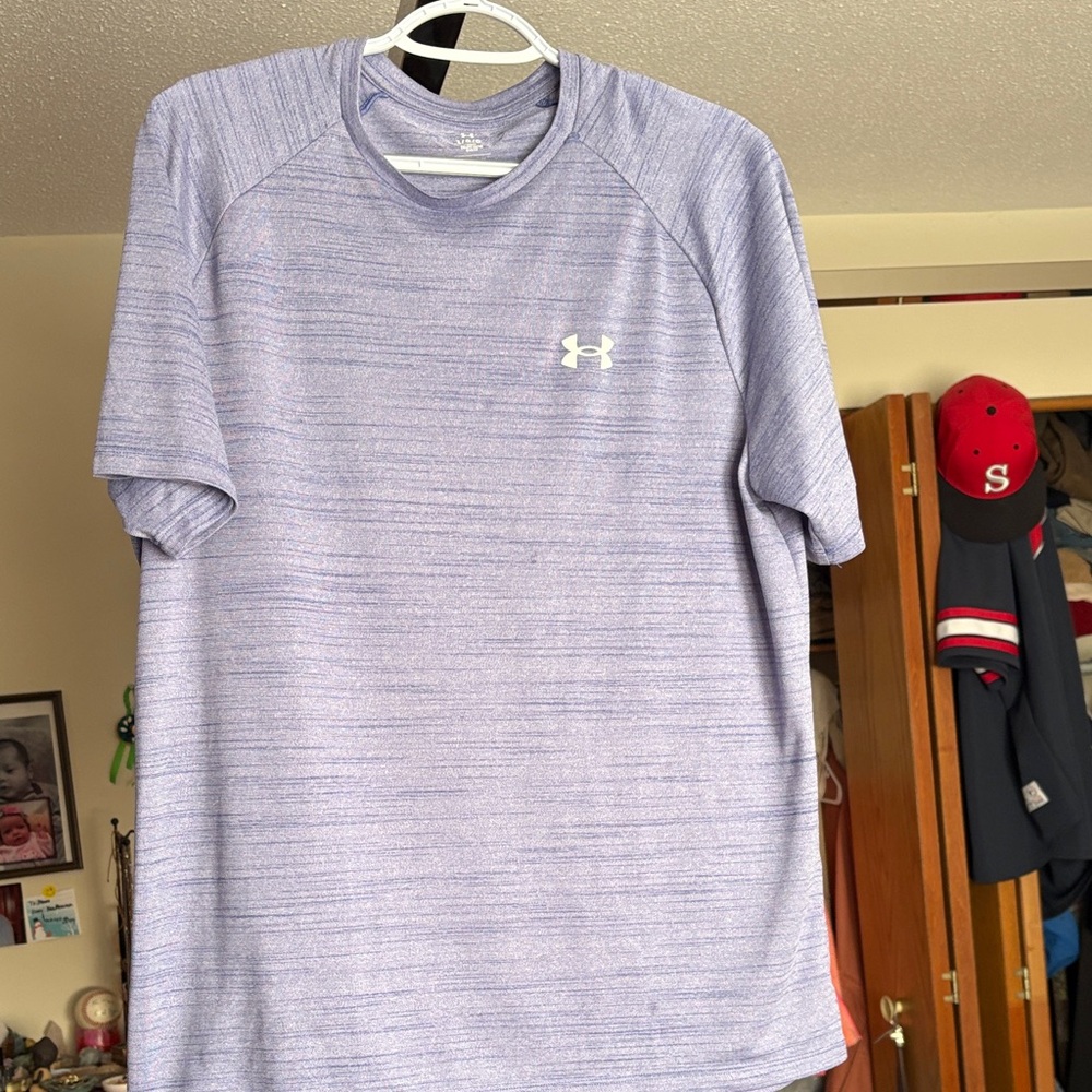 Under Armour Kids Heathered Purple Tee